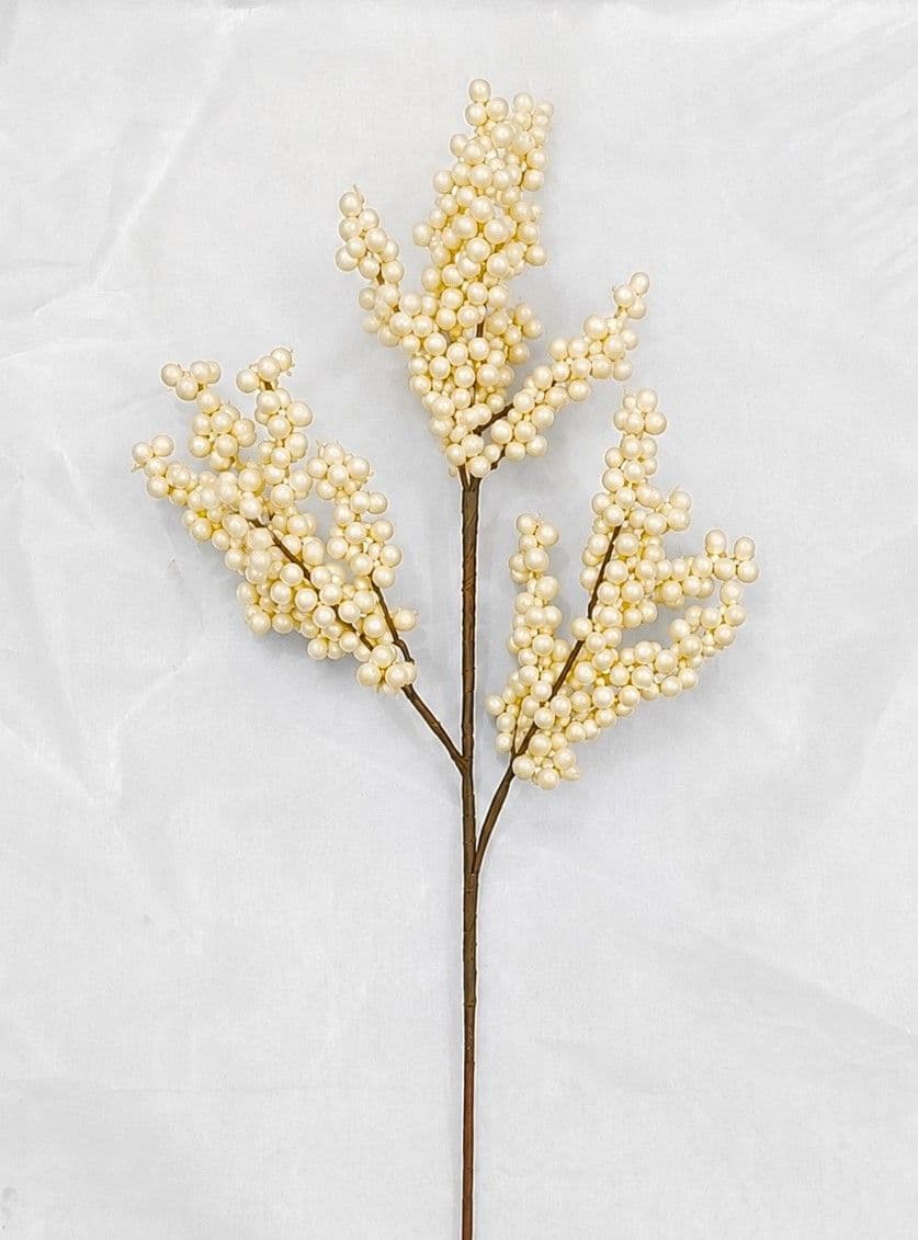 Berry Spray Cream White 24"